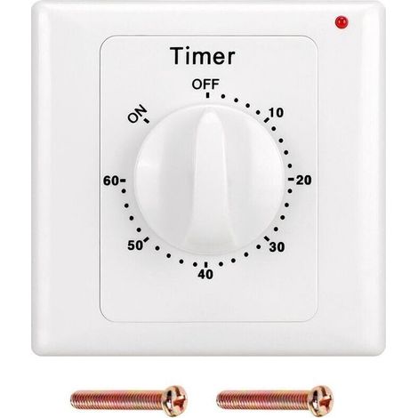 Minuterie de pompe robuste AC 220 V, contrôle électronique, compte à rebours mécanique, prise, interrupteur de temps - 60 min (1/3)