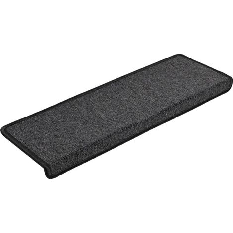 Stair Mats 15 pcs 65x21x4 cm Anthracite Rectangular Edge vidaXL