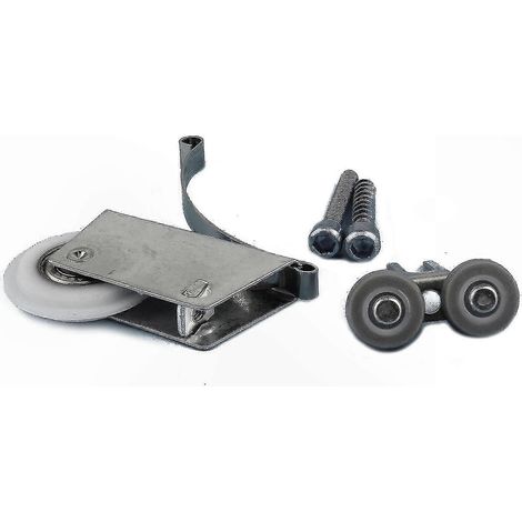 Coulisse de porte coulissante renforcée pour armoire, galets silencieux pour meubles et fenêtres, roulettes robustes à glissière fluide, kit de rouleaux pour portes coulissantes (1/5)
