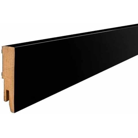Lot de 5 plinthes - droite noire 75 cm x 240 cm