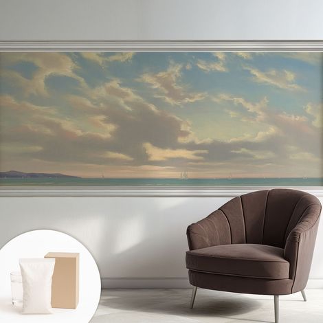 Papier peint intissé avec imprimé pour intérieur moderne application facile a motif - Colle incluse gratuite Rive paisible 250x104 cm (1/5)