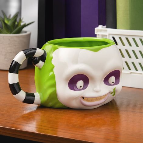 Beetlejuice shaped mug