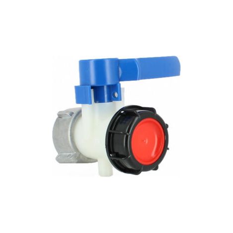 Multicuves – Vanne papillon S60X6 – Écrou tournant – Filetage femelle S60X6 pour cuves 1000L – Joint EPDM pour étanchéité durable
