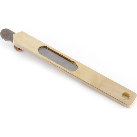 Outil de coupe pour le travail du cuir, en cuivre et en acier inoxydable, avec ligne de positionnement. (1/5)