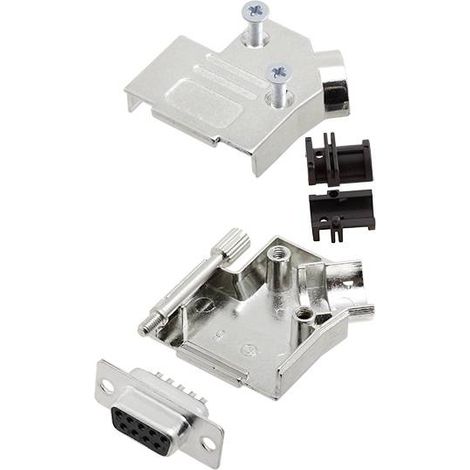 TRU COMPONENTS TCD45ZK09DBSK 7709100 Kit embase SUB-D femelle 45 ° Nombre de pôles: 9 fût à souder 1 pc(s)