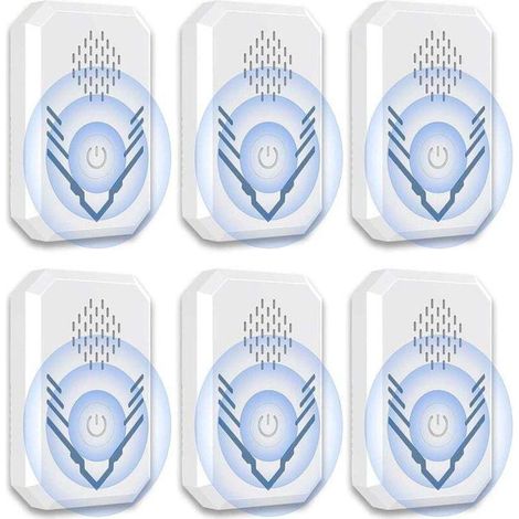 Bardusch-Repulsif Ultrason Souris et Rats 6 Pièces, Anti Souris Rats,Anti Moustique, Sûr et Économe en Énergie, Repulsif Ultrason pour Rat,Souris, Cafards,Moustiques, Nuisibles (1/4)