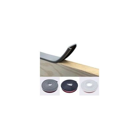 2M Gris Forme de U 18MM Bande de Chant en Melamne Adhesive,Pas de Thermocollant Chêne Chant Plan de Travail Bande de Garniture,Caoutchouc Souple TPE Placage Bois Couvre Chant pour Meubles (1/5)