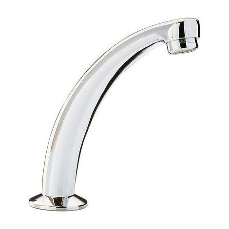 Bec orientable pour lavabo diam√®tre : 15 x 21 Lg : 130 chrome Laiton Pi√®ce, PRESTO, Ref. 30202