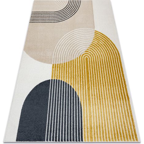 Tappeto FUSION 0240 crema / giallo - Geometrico, moderno, astratto yellow 80x150 cm