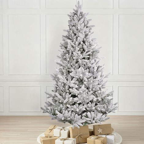 Sapin de Noël artificiel enneigé, sapin artificiel avec flocons de neige blancs, 180 cm (1/5)