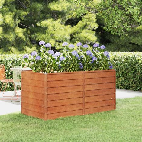 Jardinière Relief Acier Corten 160 X 80 X 77 cm. Aspect Rouille, Très tendance. Jardin, Patio, Balcon (1/5)