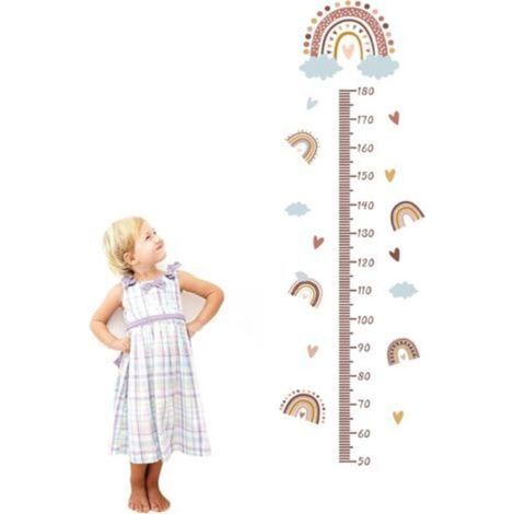 Toise Murale Enfant Règle Hauteur Murale Diagramme Taille Enfants Diagramme De Croissance De BéBé Autocollant Mural Enfant Sticker Mural PVC Décoration Murale Amovible chambre enfant 50 à 180 CM
