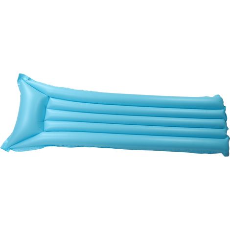 Lit flottant gonflable pour enfants, motif dessin animé, en PVC épais, bleu uni. (1/5)