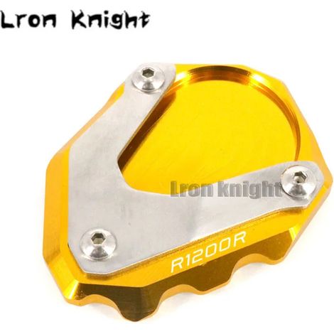 (Or) Compatible avec BMW R1200R (2006-2014) - Béquille latérale CNC - Extension de béquille - Plaque de support - Maxpower (1/4)