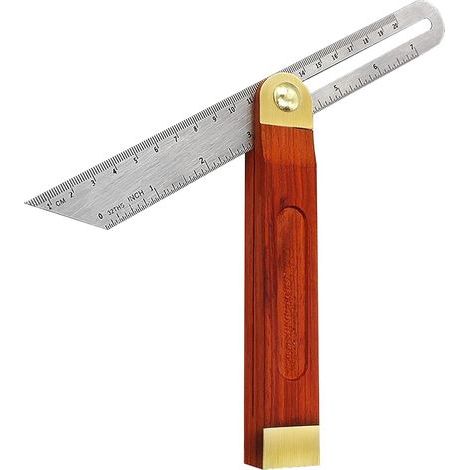 Fausse Equerre Numerique,Équerre Multifonctionnelle en T,Escuadra Carpintero,Equerre Charpentier avec Verrouillage,Équerre Angle Ajustable,Réglable Equerre Menuisier en Inox (1/5)