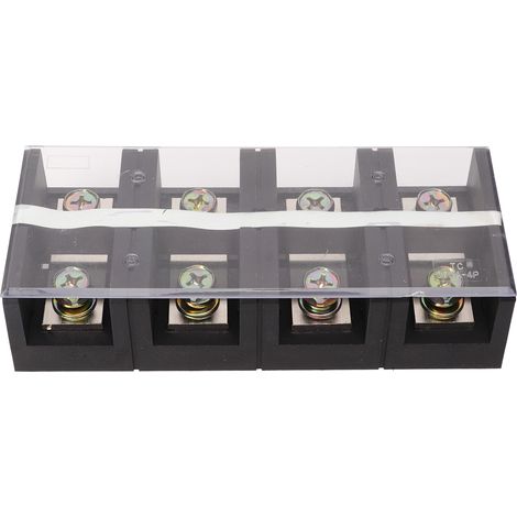 Bornier de jonction double rangée 300A TC 600V en cuivre rouge pour distribution électrique de ponts et tunnels lumineux, 4 positions (1/5)
