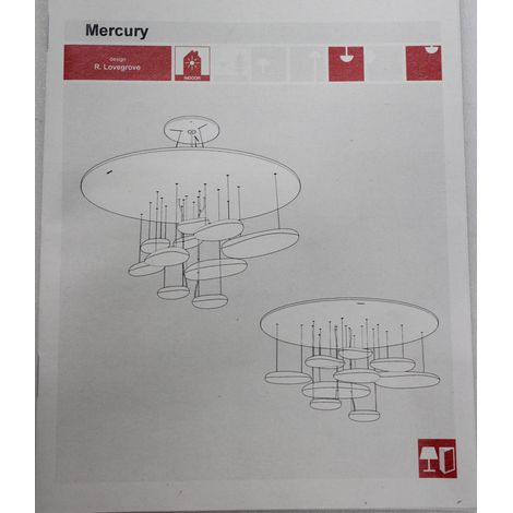 [NEUWERTIG] Mercury Led Deckenlampe Hängeleuchte Lampe Leuchte 58 W 2.700 K Chrom Poliert B-Ware (1/2)