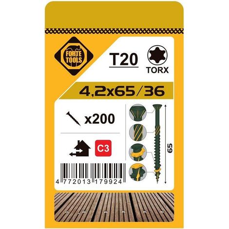 Forte Vis de terrasse T20 vert 4.2x65 mm pack 200