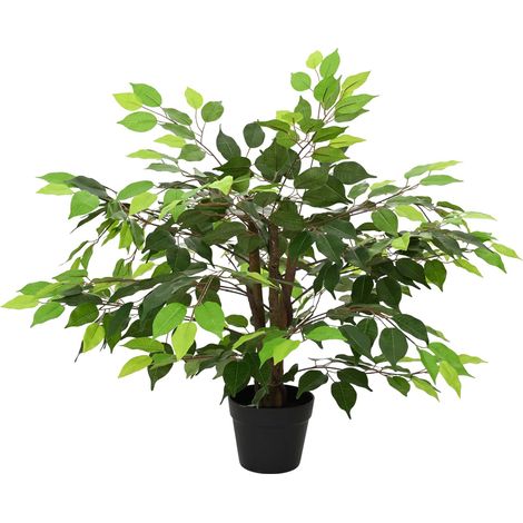 Plante Ficus artificielle Vert 73 x 16 x 60 cm Tissu et bois vidaXL (1/5)