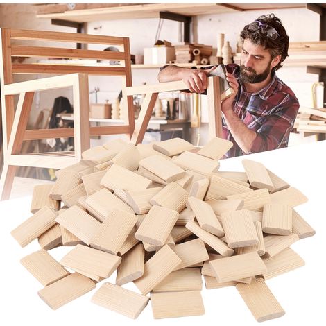 Les bouchons en bois de hêtre à tenon domino 51930mm, les chevilles en bois massif et les bouchons en bois de hêtre conviennent à l'assemblage et à la connexion de pièces dans la fabrication de meuble (1/5)