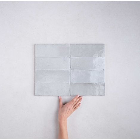 Carrelage Effet Zellige Gris RICE Grigio 7,5x20cm (1/3)