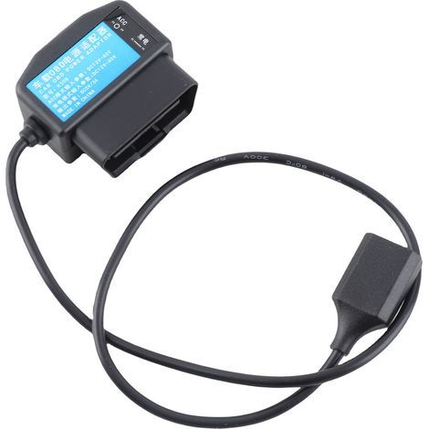 Câble Adaptateur OBD 48cm avec Bouton de Commutation et Protection Basse Tension pour Caméra de Dash et Charge de Téléphone (1/5)