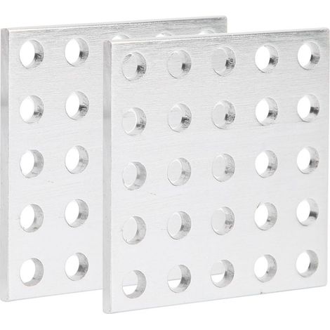 2 pièces Grille Aluminium Panneau Perforé 5x5 Trous Pièces Industrielles 3116‑0040‑0040 (1/5)