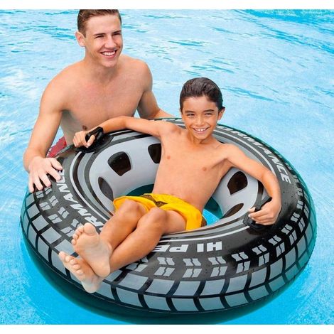 TrAdE Shop Traesio - Gonfiabile A Forma Di Pneumatico Ciambella Ruota 114 Cm Per Mare Piscina - (1/3)