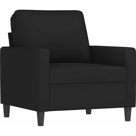 Sillón de terciopelo negro 60 cm vidaXL