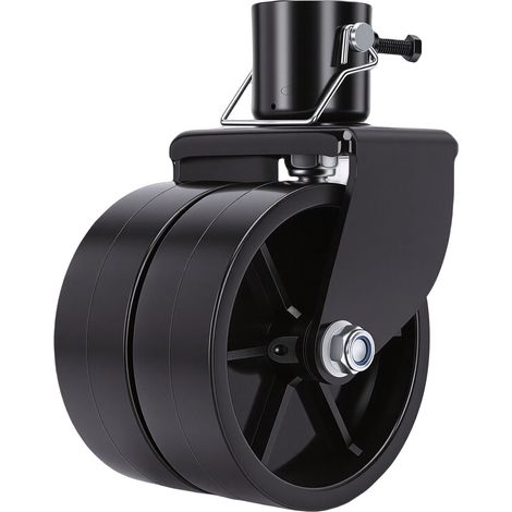 Roulette pivotante pour cric de remorque, 2000 lb, 6 pouces, double roue, tourbillon robuste pour camping-car, remorque de bateau, camping-car (1/5)