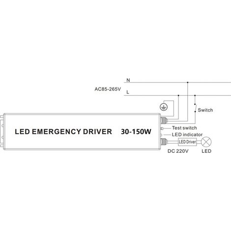 Driver Emergencia para Luminaria LED Full Load 120 W (1/3)