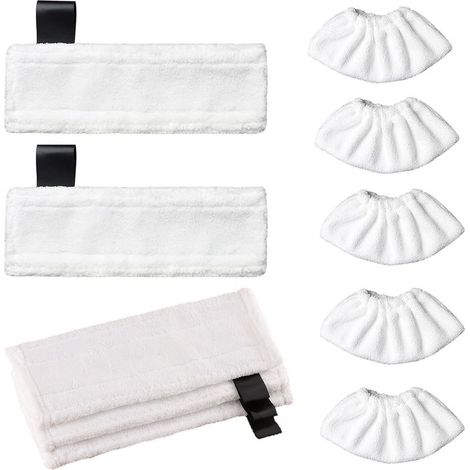 10 Pcs Chiffons Microfibres pour Nettoyeur Vapeur Karcher SC2 SC3 SC4 SC5 Accessoires Easyfix (1/5)