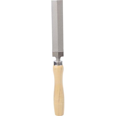 Lime Rhombique en Diamant, Lime Rhombique en Bois, Poignée de Lime, Meulage du Verre en Métal, Outil de Jardinage pour Le Travail du Bois (5 Pouces (125 mm)) (1/5)