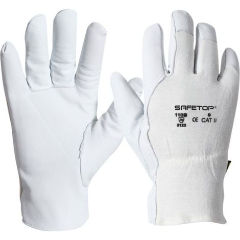 12 pares de Guantes Mixtos (Serraje/Lona) Ares | 8