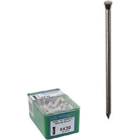 maxicaja punta de hierro cabeza conica cincada medidas 12-40