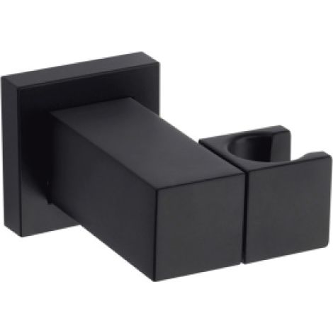 Support mural orientable carré en laiton noir mat BLACK & WHITE - BOSSINI C510000073 (1/2)