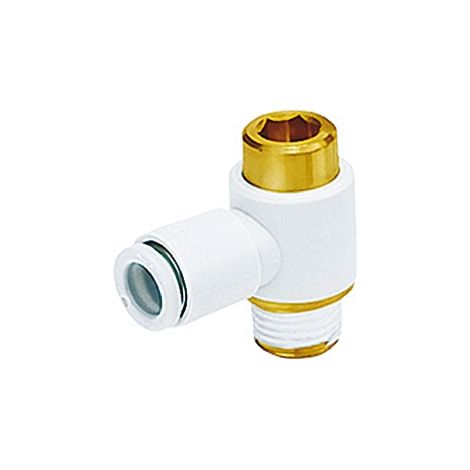 Adaptateur tube fileté coudé pneumatique SMC ( Prix pour Paquet de 10 )