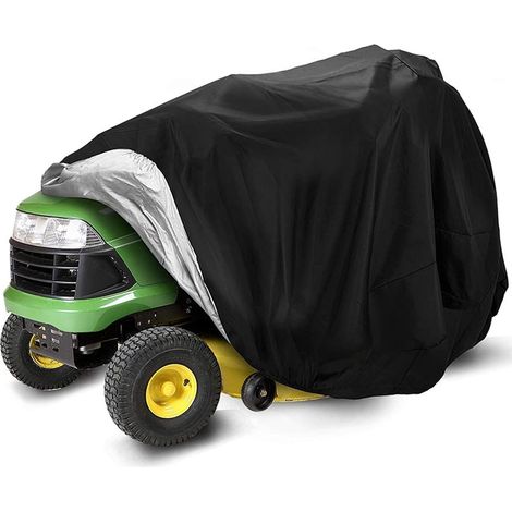 Housse de protection pour tondeuse autoportée, imperméable et robuste, Oxford, 183 x 137 x 117 cm (72 x 54 x 46 pouces), universelle, avec cordon de serrage, noire (1/5)