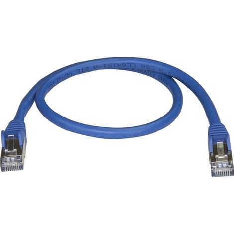 0.5M CAT6A PATCH CABLE - BLUE CAT 6A NETWORK CABLE - STP
