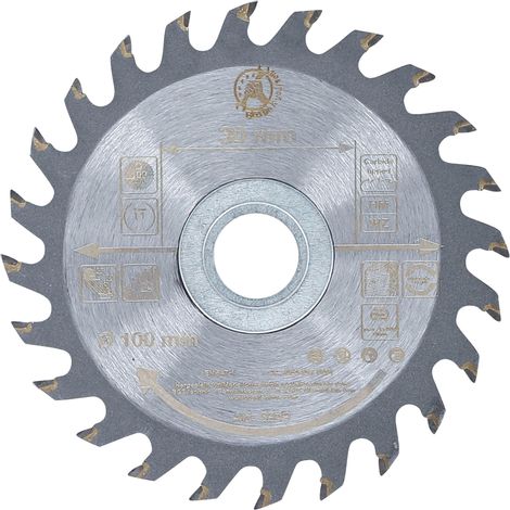 Hoja de sierra circular bgs-diy circular saw blade 100x30 mm 24 dientes (1/4)