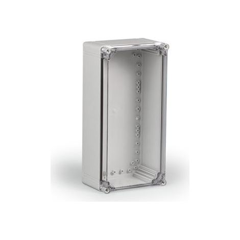 Boite polycarbonate étanche 200x400x132mm grise avec couvercle transparent IP67 ik08 CUBO O ENSTO (1/2)