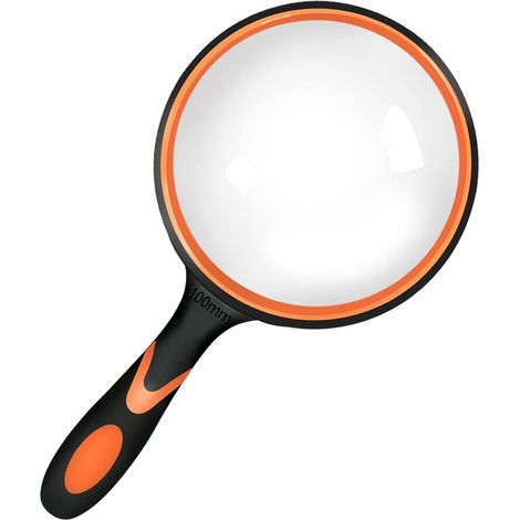 Lente d'ingrandimento portatile con lente cristallina - Bambini e anziani - Lente d'ingrandimento 100 mm  Lente d'ingrandimento da lettura extra large  Per bambini (1/5)