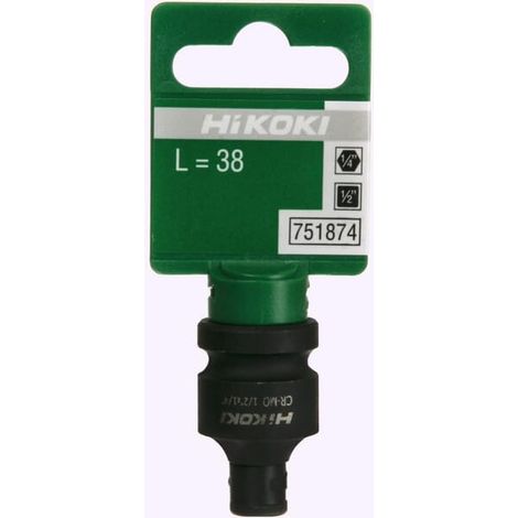 Réducteur 1/2" à 1/4" à bille L.38 HIKOKI 751874 (1/3)