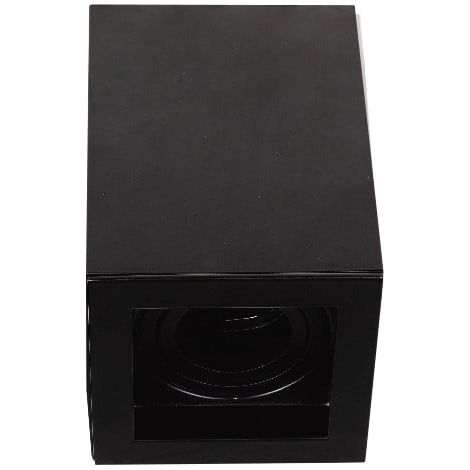 GU10 y GU5.3 (MR16) Soporte cuadrado de montaje en techo para focos LED Color negro ajustable (1/5)