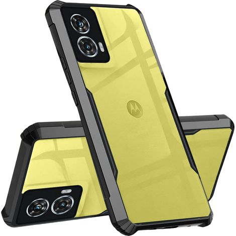 Funda para Motorola Moto G85, híbrida anticaída, negra. (1/5)