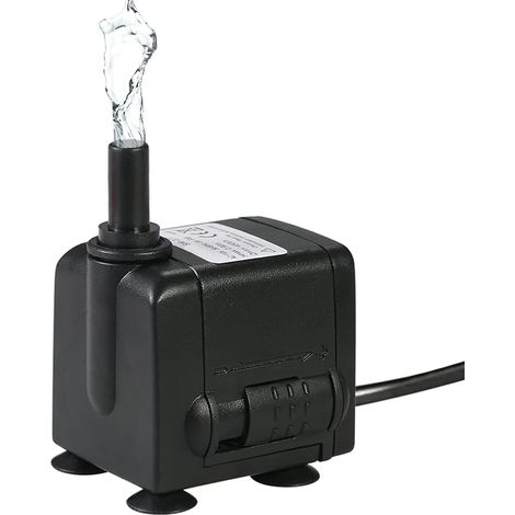 Pompe submersible et h pour aquariums fontaines de table bassins jardins aquatiques systèmes hydroponiques avec 2 buses 450 l 6 W (1/4)