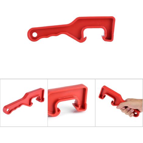 Ouvre-couvercle de pot de peinture en plastique rouge pour seau, bureau ou garage (1/5)