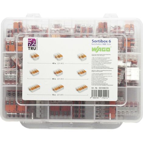 WAGO WA-741-644  Verbindungsklemmen-Sortiment flexibel: 0.14-4 mm² starr: 0.2-4 mm²  105 St.