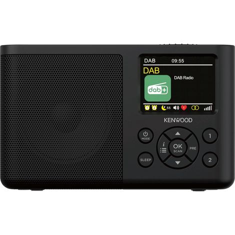 Kenwood CR-M33DAB-B - Dab+ Radio portatile con Bluetooth, batteria agli ioni di litio integrata e de Display a colori da 6,1 cm, de Porta di ricarica USB-C,  Uscita cuffie (stereo), Colore nero