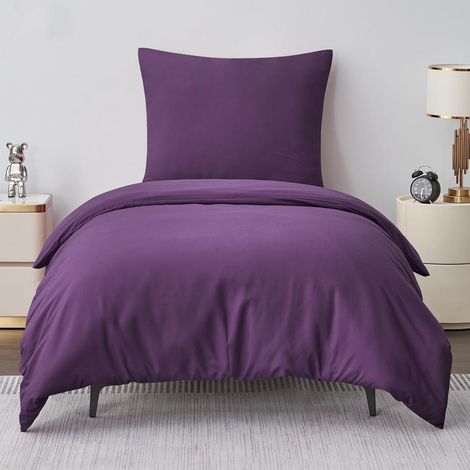 Bettwäsche 155x220 2teilig Mikrofaser ÖKOTEX 155x220cm+80x80cm 09 Lila (1/5)